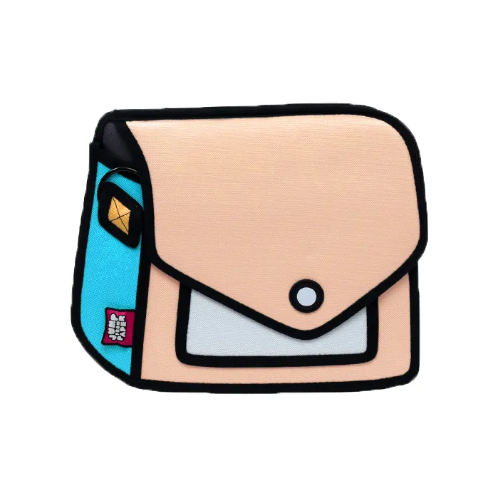 JumpFromPaper Polyester Fabric Crossbody Bag Regular Unisex Cantaloupe Color-1