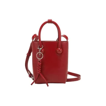 PAYOT Microfiber Synthetic Leather Shoulder Bag Crossbody Bag Handbag Small Size Women's Red