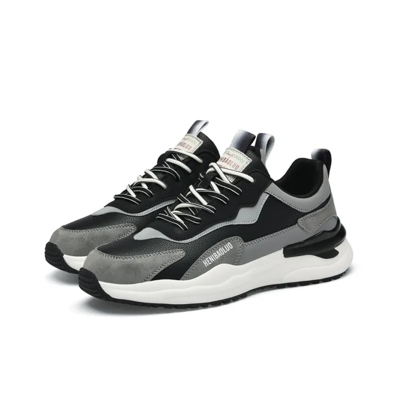 HENIBAOLUO Anti Slip Wear Resistant Low Top Casual Shoes Men's-5
