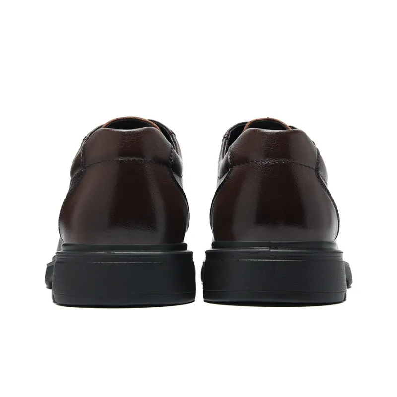 HLA Dress Shoes Men Low Top Black/Brown-12