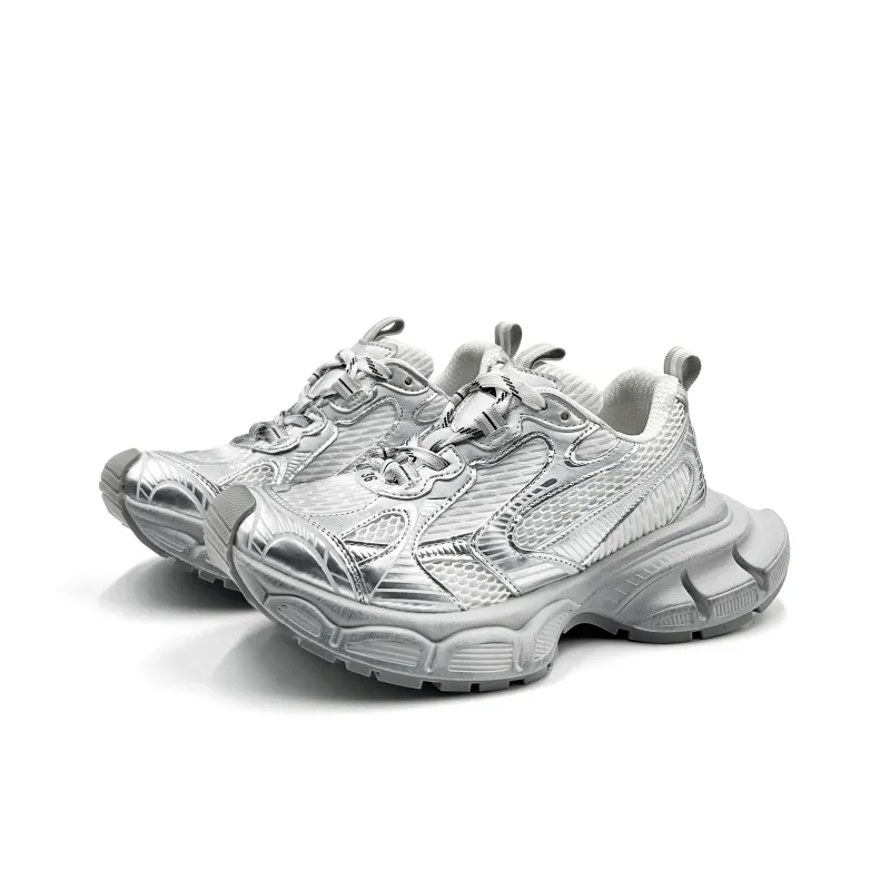 Hong Kong Meng Slip Resistant, Breathable, Height Increasing Low Top Chunky Sneakers Unisex-3