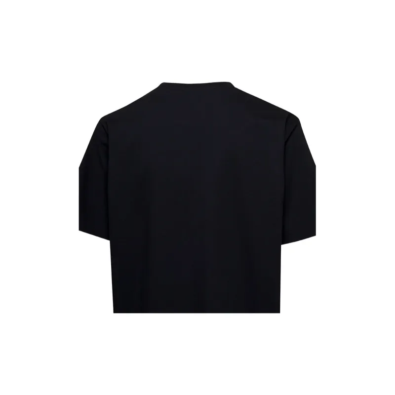 BALMAIN Flocked logo Cotton T shirt-3
