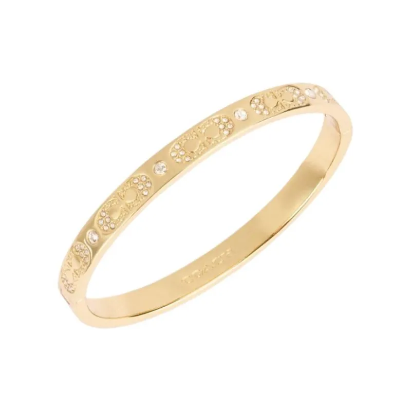 COACH Brass Plated Bangles Unisex Gold-1