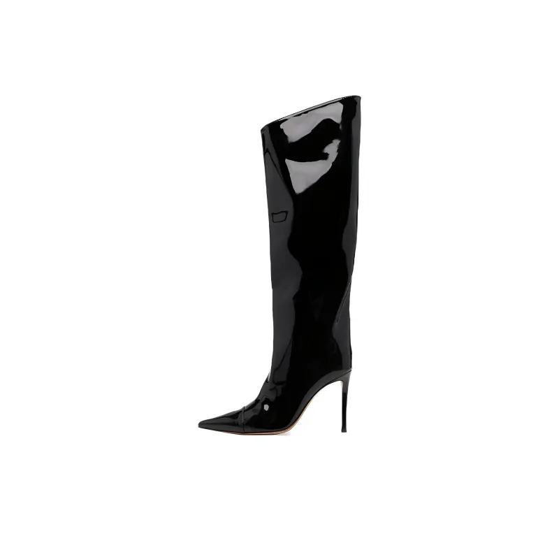 Alexandre Vauthier Patent Leather Pointed-toe Boots Women's-0