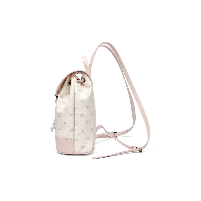 FAIRWHALE Synthetic Leather Sweet Style Refreshing Good Looking Backpack Women's Cherry Blossom Pink-3