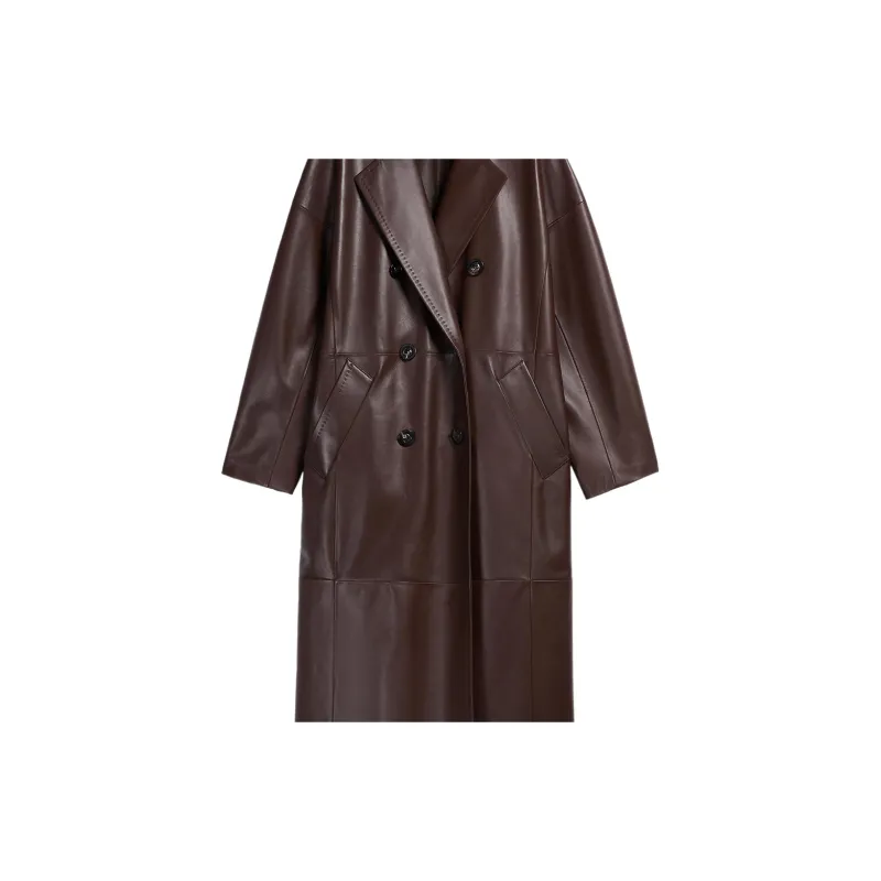 MaxMara Leather Jacket Women's Umber-5