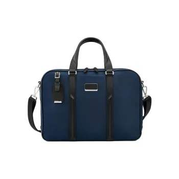 TUMI Nylon Briefcase One Shoulder Crossbody Portable Laptop Bag Unisex Marine Blue