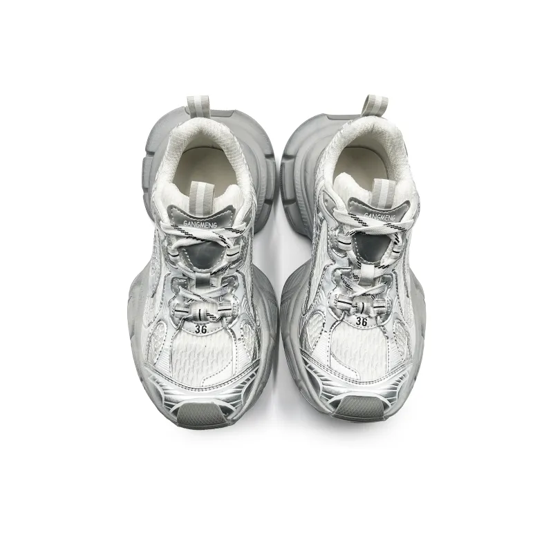 Hong Kong Meng Slip Resistant, Breathable, Height Increasing Low Top Chunky Sneakers Unisex-4