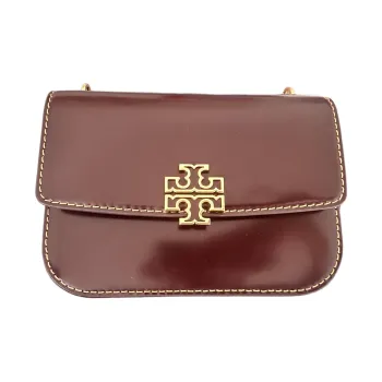 TORY BURCH Britten Cow Leather Crossbody Bag Shoulder Bag Women's Cherry Red