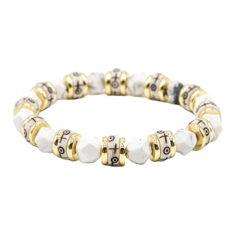 DRAGON LI White Turquoise Bracelets Unisex-0