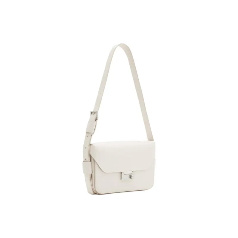 ALLSAINTS Cow Leather Shoulder Bag Women's Desert White-1