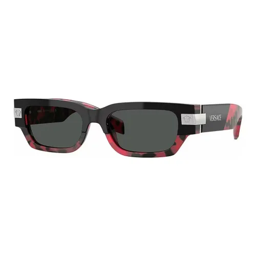 VERSACE Irregular Shape Sunglasses Men's Red