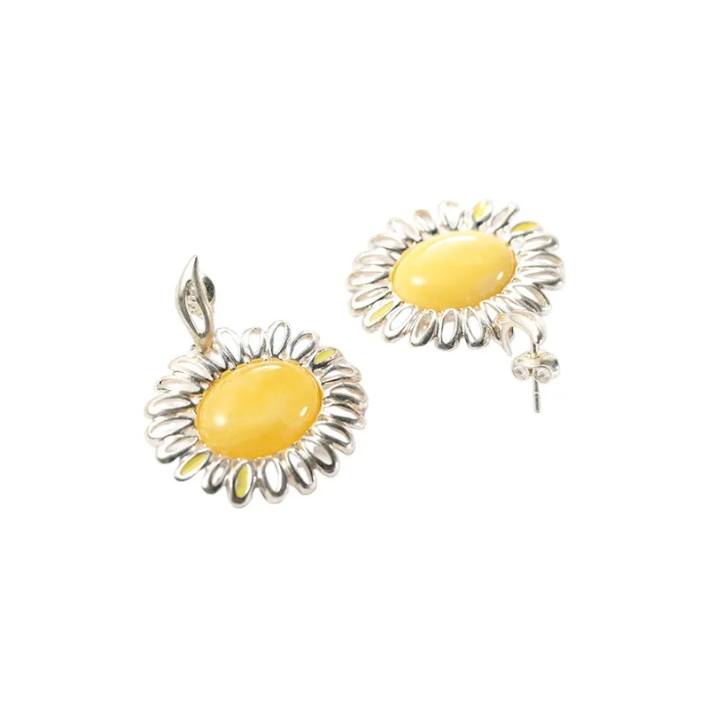 S&A Amber Beeswax Earrings Women's-5