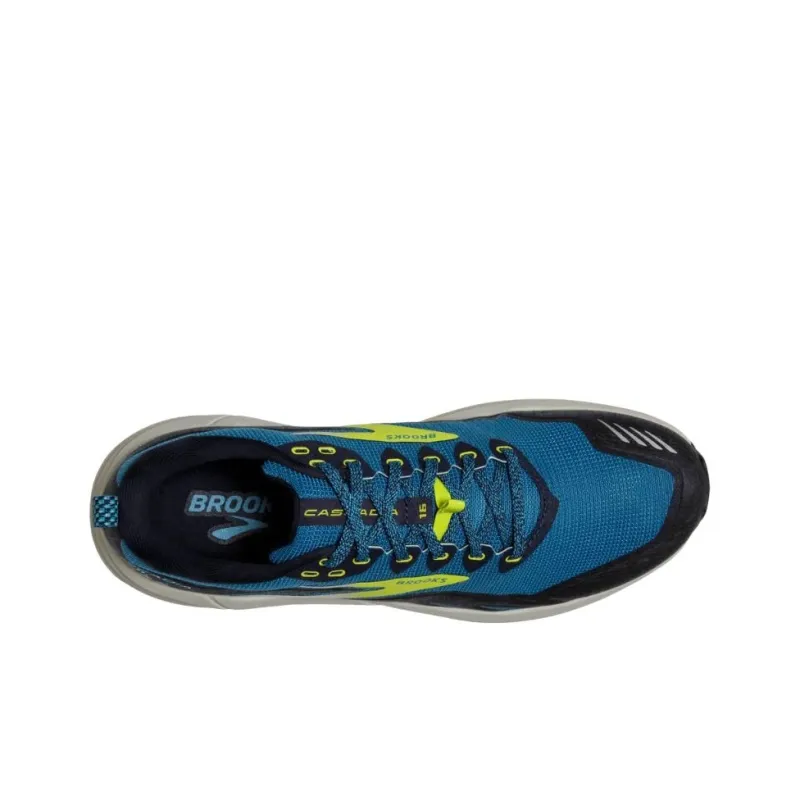 Brooks Cascadia 16 Anti-Slip Wear-Resistant Low-Top Running Shoes Men's Blue Black-3