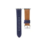 Blue & Brown/Suede & Denim Leather Strap