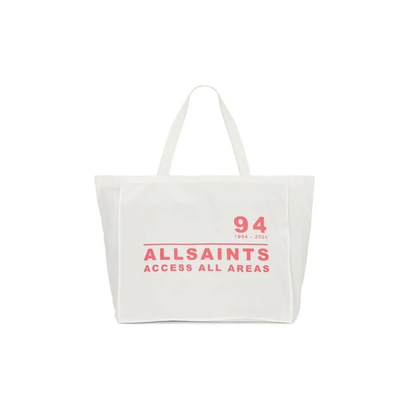 ALLSAINTS Canvas Canvas Bag Tote Bag Shopping Bag Handbag Women's White & Pink-0