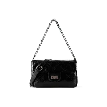 Vigno Synthetic Leather One Shoulder Crossbody Regular Women's Black