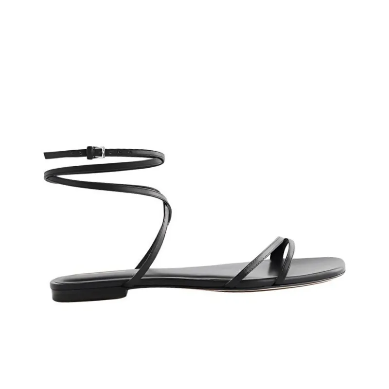 REFORMATION Magalie Strap Sandals Women's Black-1