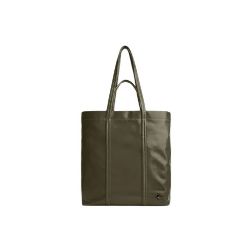 COACH Leather Tote Bag, Shopping Bag, Shoulder Bag, Handbag Large Size Unisex Green