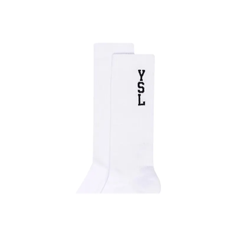SAINT LAURENT Intarsia knit Logo Socks-1