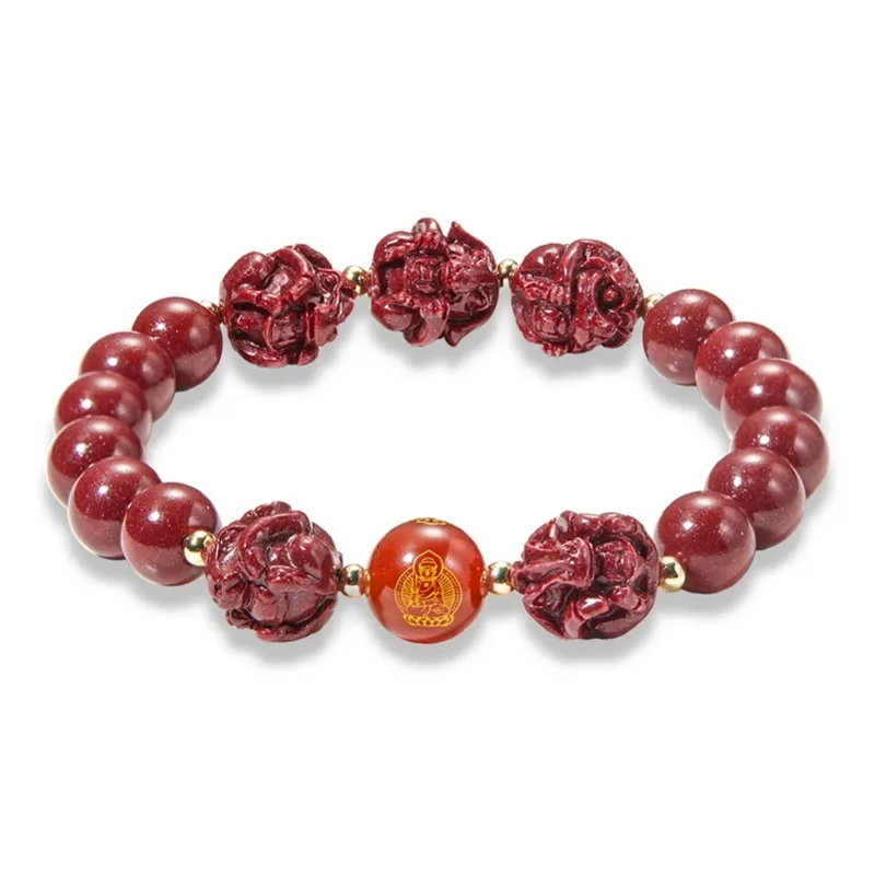 AGOVSKI Reconstructed Cinnabar Bracelets Unisex-3