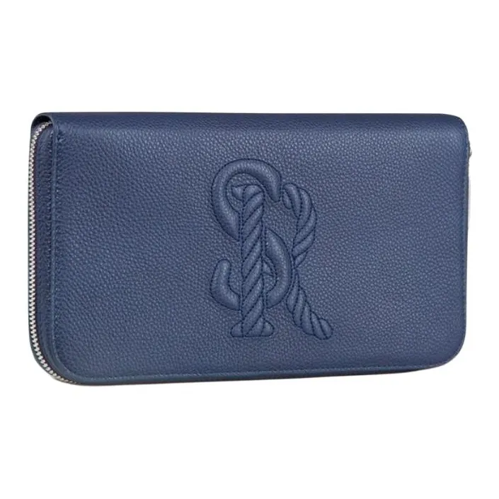 STEFANO RICCI Calfskin Wallet Men's Blue-1