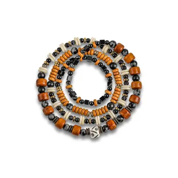 Cuud Snowflake Obsidian Bracelets Men's