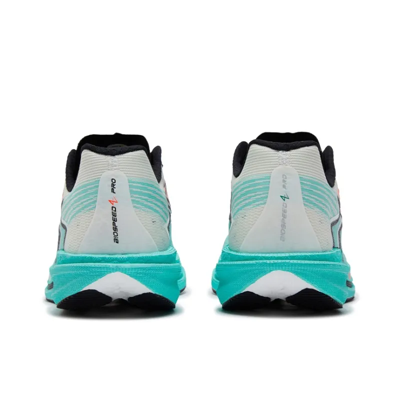 361° Speed 4 Pro Cushioned Slip-Resistant Abrasion-Resistant Low-Top Fiberglass Board Running Shoes Unisex White Blue-3