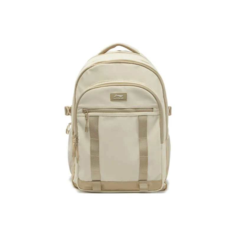 LiNing Sports Life Collection Polyamide Backpack Unisex Ecru & Light Khaki-0