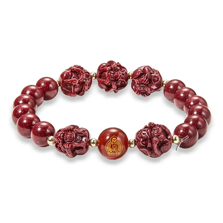 AGOVSKI Reconstructed Cinnabar Bracelets Unisex-11
