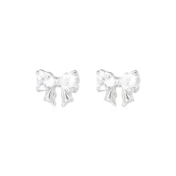 JOLLY NOTE Sterling Silver Stud Earrings Women's Good Luck