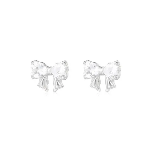 JOLLY NOTE Sterling Silver Stud Earrings Women's Good Luck