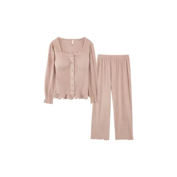 Sleeping Beauty Pajama Set Women's Rose Brown