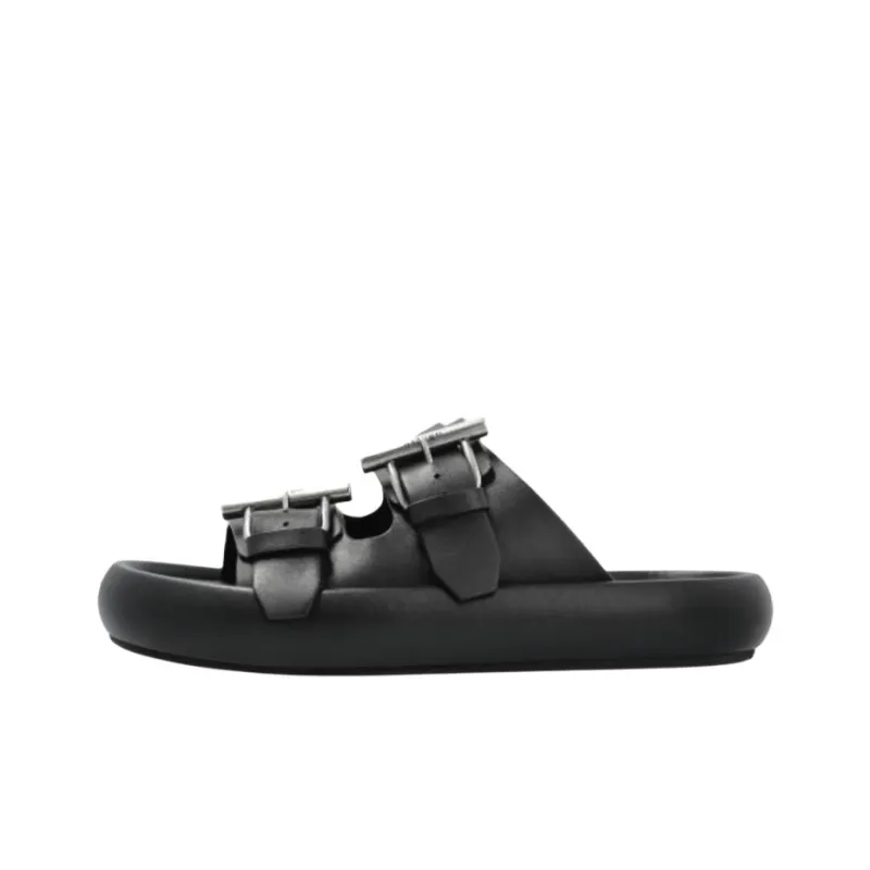 Alexander McQueen Double Buckle Slip On Slides-0