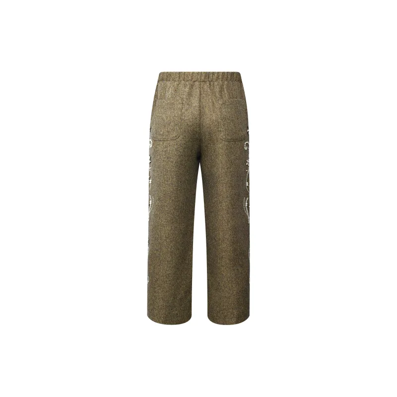 BIRTH OF ROYAL CHILD Casual Pants Unisex Green-1