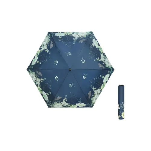 IDREAMY Three Fold Nano Umbrella With Grisaille Gold Tipped Floral Super Light Sunny And Rainy Dual Use Umbrella