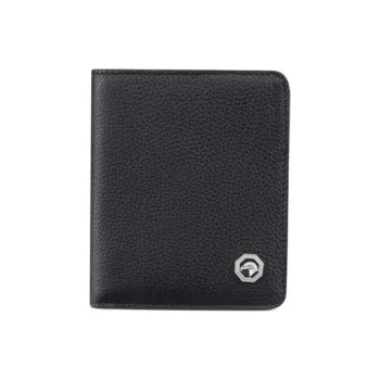 STEFANO RICCI Calfskin Leather Wallet Men's Black