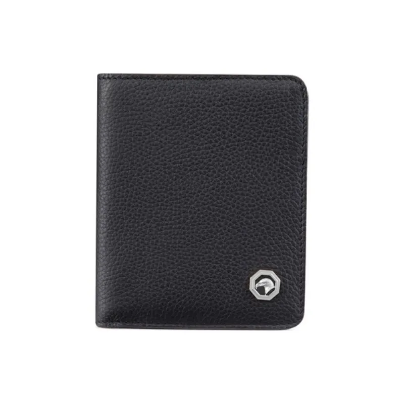 STEFANO RICCI Calfskin Leather Wallet Men's Black-0