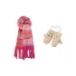 2-Pack (Knit Glove+Fuchsia Scarf)