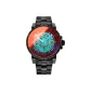 Iridescent Frosted Black-Steel Band Style