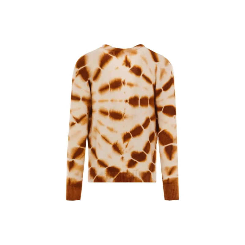 The Elder Statesman Web Flare Knitted Cardigan-1