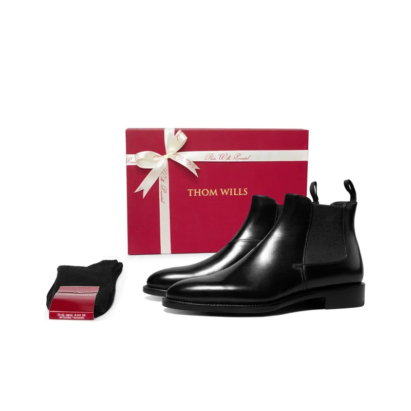THOM WILLS Chelsea Boots Men's Black-6
