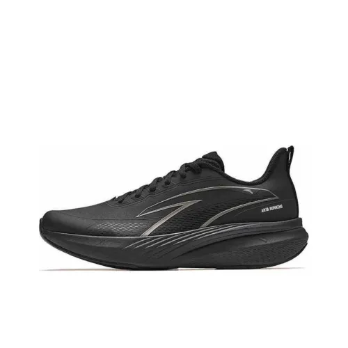 Anta Cloud Trail Anti Slip Wear Resistant Low Top Running Shoes Men's Black Silver