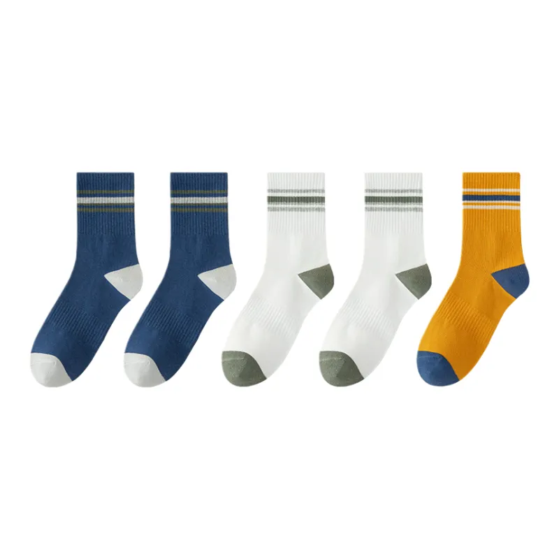 Cotton Gene Mid Calf Socks Men's 5 Pack-2