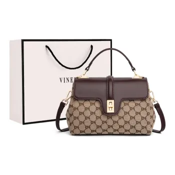 VINEY Fabric Handbags Shoulder Bag Crossbody Bag Regular Women's Coffee