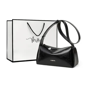 MILLIE'S Synthetic Leather Underarm Crossbody Bag, Shoulder Bag, Pillow Bag, Cell Phone Pouch Regular Women's Black