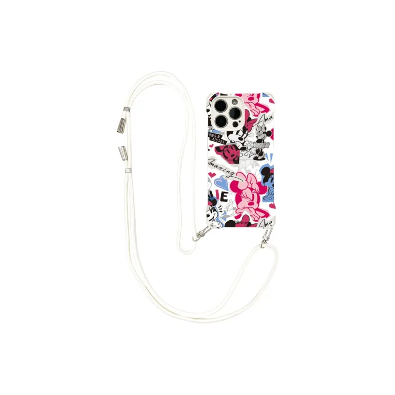 Disney Silicone Material Cute Mickey Crossbody Phone Cases Compatible With Apple 16 Pro Max/Pro/Plus/15/14/13-2