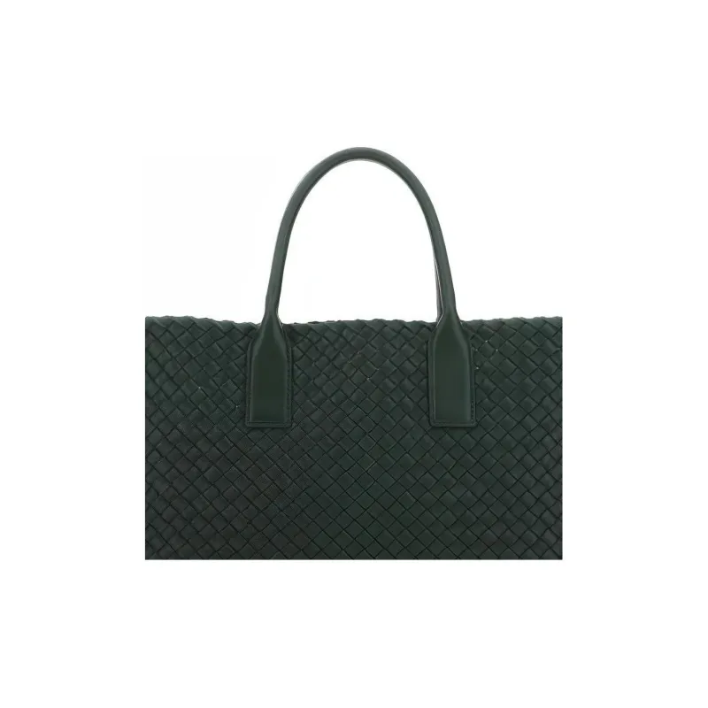 Bottega Veneta Sheepskin Tote Bag, Shopping Bag, Handbag, Shoulder Bag Women's Green-2