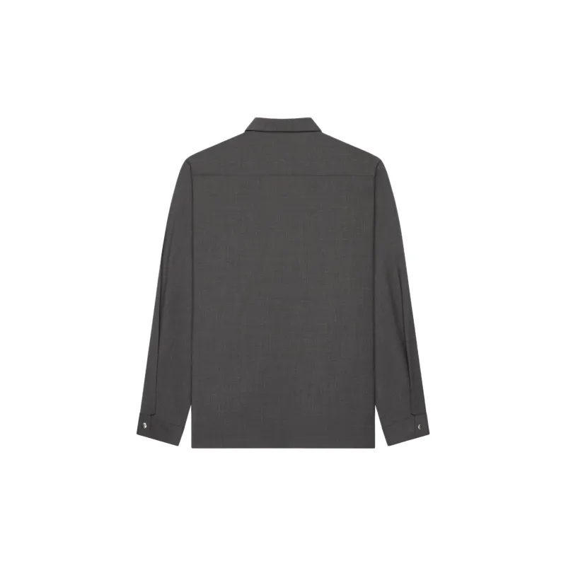 Givenchy Logo Plaque Zip Up Shirt-1