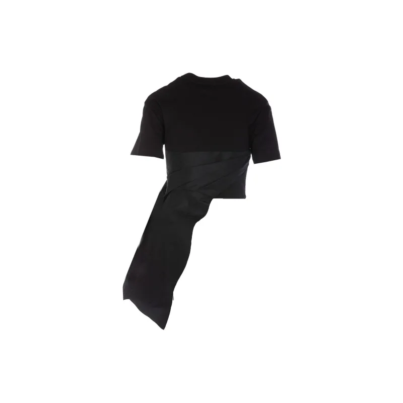 Alexander McQueen Asymmetric Ruched Detailed T-Shirt-1